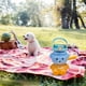 thumbnail image 4 of Bear Drinking Cup Bounce Cover 1100ml Cup Double Straw para Camping Trip (Azul) Ehuebsd Para estrenar, 4 of 7