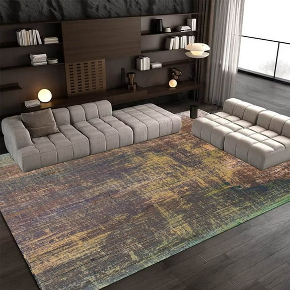 Fluffy Soft Cloakroom Rug Rectangular Flannel Carpets for Living Room Non-slip Lounge Mat Wabi-sabi