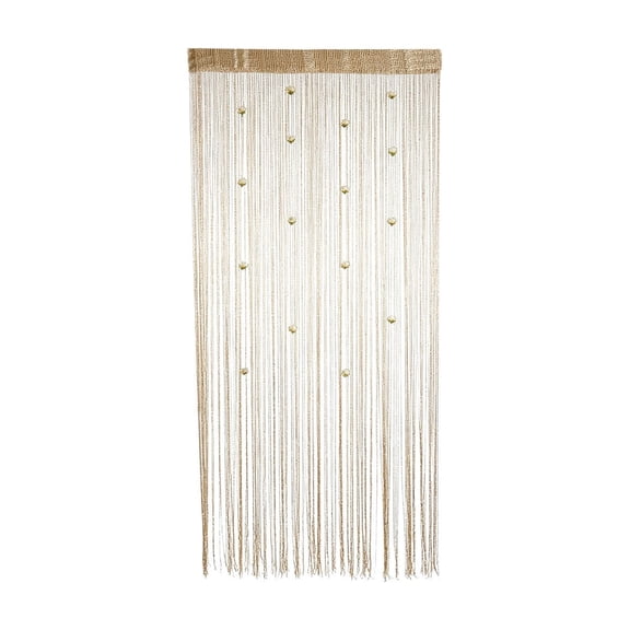 Beautiful Soft Semi Sheer Beaded Curtain 39x79 Inches Door Curtain Room Divider Tassel Beads Arch Design for Window and Door Bedroom Living Room Closet Entryway Home Decor Housewarming Gift