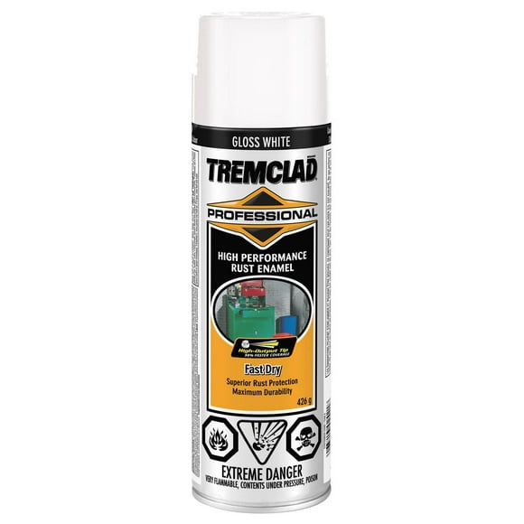 Tremclad Émail et apprêt antirouille professionnel, blanc mat 426g