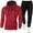 Red, variant on Dpytoraw Two Fashionable Items For Men's Autumn And Winter Paired With Hooded Sweatshirt And Casual Black Pants Set