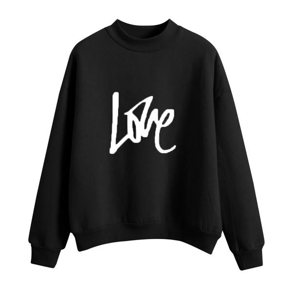 CEHVOM Femmes Mode Décontractée Imprimé Col Rond Ample Manches Longues Hauts Courts Blouse Chandails Sans Capuche Liquidation