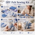 thumbnail image 5 of DIY Patchwork Kit, Felt Animal Sewing Kit for Beginners, Mythical Creature Sewing Kit with Pre-Cut Materials, Handmade Felt Craft Kit for Home Decor & Creative Gift (C), 5 of 8