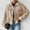 *Khaki, variant on ClodeEU Women's Suede Jackets,Fuzzy Fleece Lapel Long Sleeve Coat ,Sherpa Fleece Lined Faux Fur Leather Warm Thick Outerwear Khaki,Womens Plus M