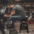 thumbnail image 2 of Costway Rolling Seat Mechanic Stool Chair with Tool Tray 4 Universal Wheels for Factory Black, 2 of 9