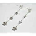 thumbnail image 3 of R.H. Jewelry Sterling Silver Hawaii 4 Plumeria Dangling Earring Set, 3 of 3