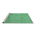 thumbnail image 2 of Ahgly Company Machine Washable Indoor Rectangle Abstract Turquoise Blue Modern Area Rugs, 2' x 4', 2 of 4