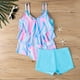 thumbnail image 4 of WILLBEST Traje de Baño de Manga Larga Para Mujer, Traje de Baño Tankini de Dos Piezas Con Tirantes, Top Con Pantalones Cortos, Traje de Baño de Playa Sexy de Talla Grande 532, 4 of 5
