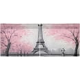 thumbnail image 3 of Coolnut 36 Inch Length Kitchen Curtains Paris Eiffel Tower 2 Panels Half Window Sheer Curtains Rod Pocket Farmhouse Short Drapes for Bathroom Cafe Basement Home Decor, 3 of 7