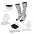 thumbnail image 3 of Naloa Silver Glitter Thigh High Socks Extra Long Stretchy Sock Women Over Knee High Opaque Stocking Daily Wear, 3 of 6