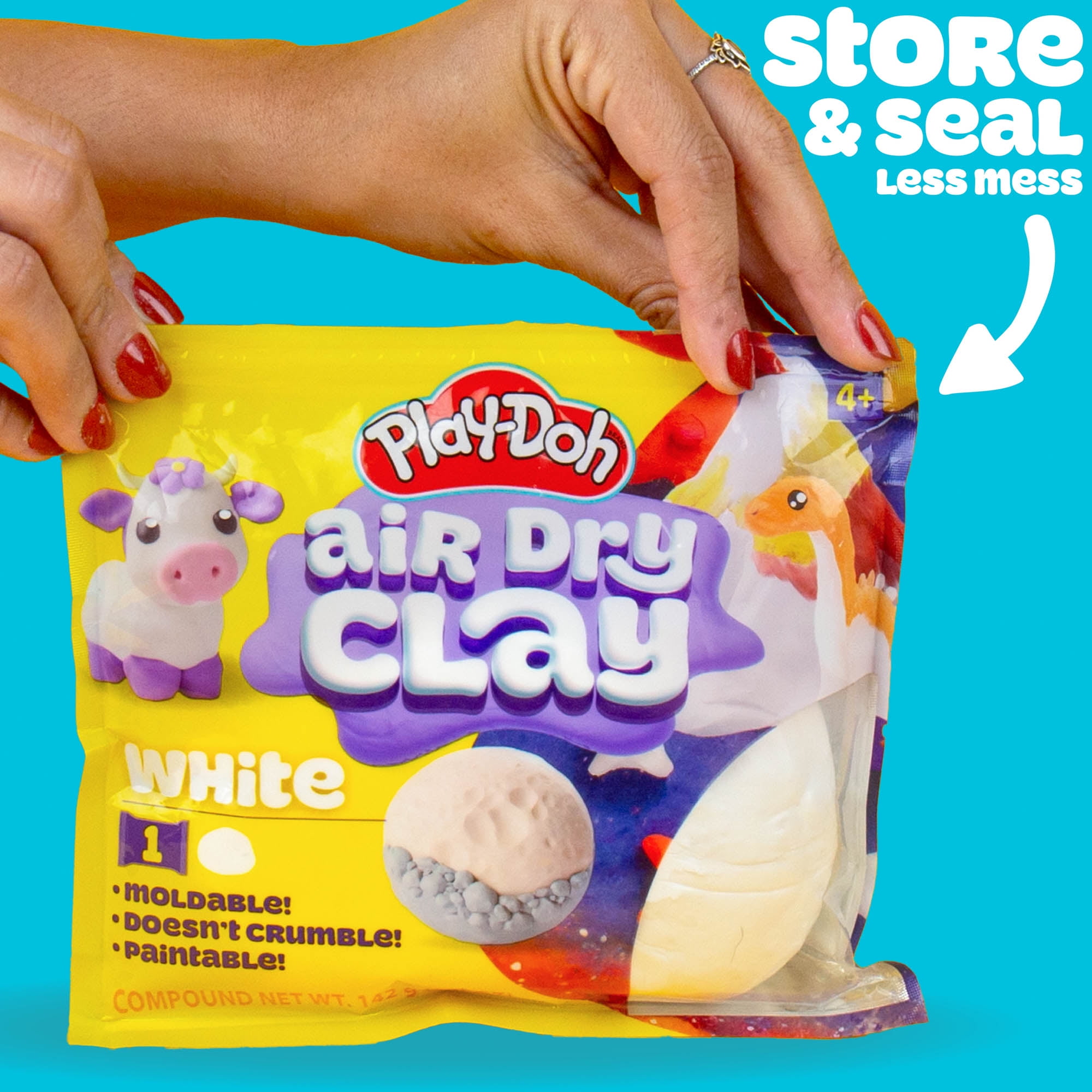 Play-Doh Brand Air-Dry Clay, 5 oz. White Clay Bag