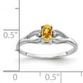 thumbnail image 2 of Primal Gold 14 Karat White Gold 5x3mm Oval Citrine and Diamond Ring, 2 of 4