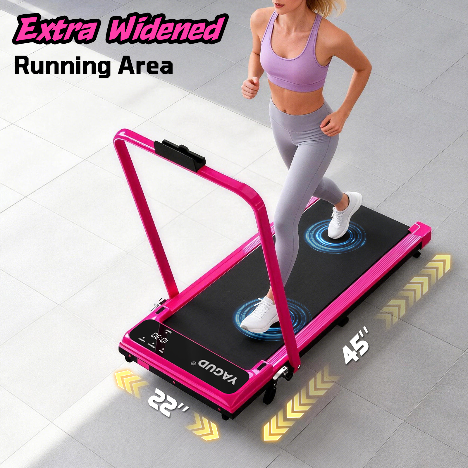 Yagud Walking Pad Treadmill with Incline and Removable Handle photo 5