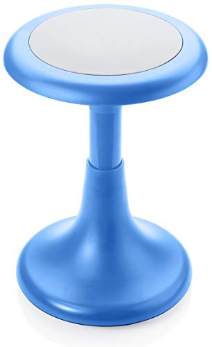 Height Adjusting Active Wiggle Stool Kids’ Wobble Chair Floor Protecting Active Wobble Stool for ASD//ADHD Fidgety Autistic Special Education Class Focusing Sensory Issued No Tipping M, Blue
