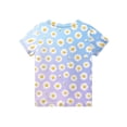 thumbnail image 4 of Grblisyd Girls Shirts Kids Cute Daisy Print Summer Tops Casual Loose Short Sleeve Crewneck Tees 10-12 Years, 4 of 4