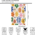 thumbnail image 2 of Boho Flower Curtains, 70s Hippie Chic Brown Orange Sunflower Vintage Pattern, Bedroom Living Room Kitchen Blackout Noise Reduction Curtains42X63 Inch, Style-1, 2 of 6