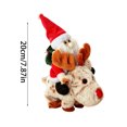 thumbnail image 3 of Animated Santa Riding Reindeer Plush Toy Singing Dancing Electric Stuffed Doll for Christmas Decoration(Khaki-20cm), 3 of 6