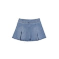 thumbnail image 3 of Wonder Nation Girls Mini Denim Pleated Skirt, Sizes 4-18, 3 of 4