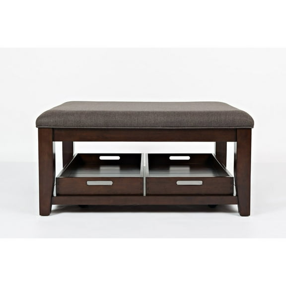 Jofran Twin Cities Contemporary Brown 38" Ottoman Coffee Table