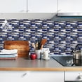 thumbnail image 4 of 10 piezas de azulejos de mosaico de mármol plano con relieve, calcomanías de pared para cocina y baño, papel tapiz artístico impermeable con autoadhesivo, 4 of 5