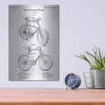 thumbnail image 4 of Luxe Metal Art 'Bicycle Vintage Blueprint Patent White' Metal Wall Art, 12"x16", 4 of 7
