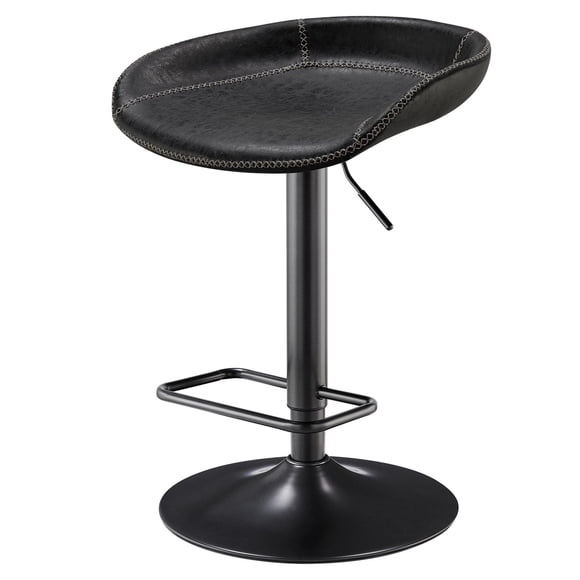 Rogue PU Leather Gaslift Bar Stool - Vintage Black