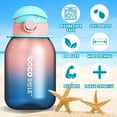 thumbnail image 3 of Cocosmile Pearl Dazzle Kids Insulated Water Bottle - Durable & Pearlescent Design - Easy Open Button & Carrying Lanyard - Tritan Plastic Water Bottle for School Boys Girls, BPA Free (Without Straw), 3 of 7