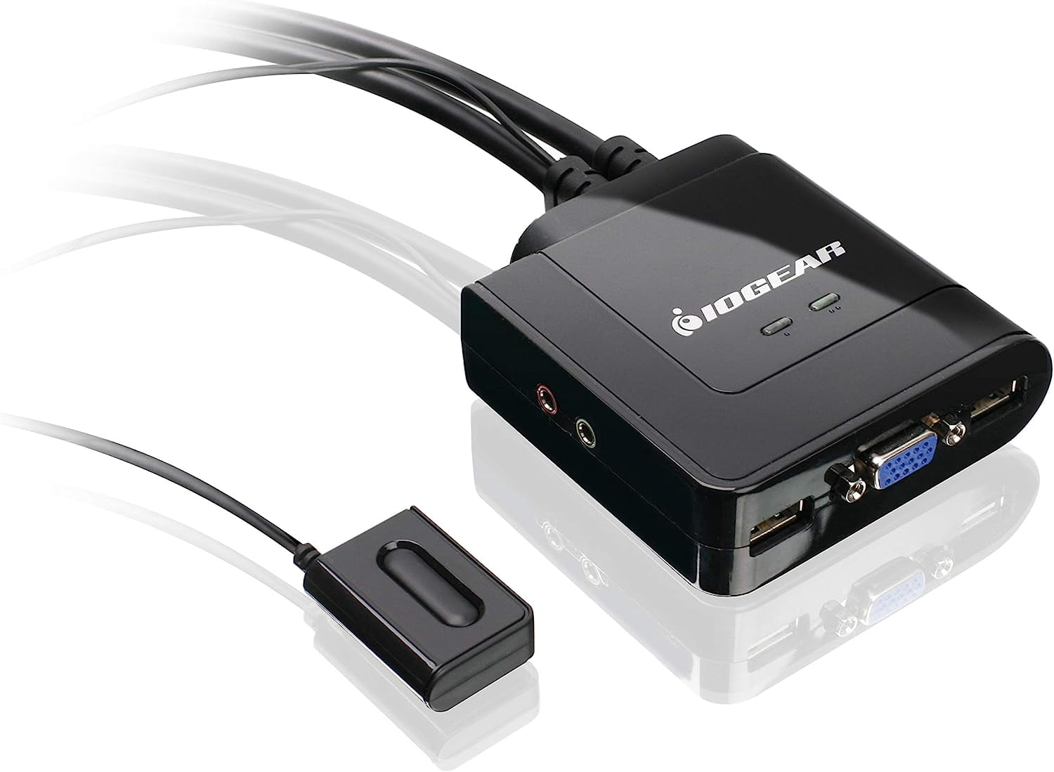 IOGEAR 2-Port USB Cable KVM Switch with Audio and Mic - GCS72U
