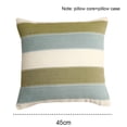 thumbnail image 2 of Almohada de sofá de sala de estar con rayas geométricas de cáñamo de algodón de imitación simple y moderna, 2 of 6