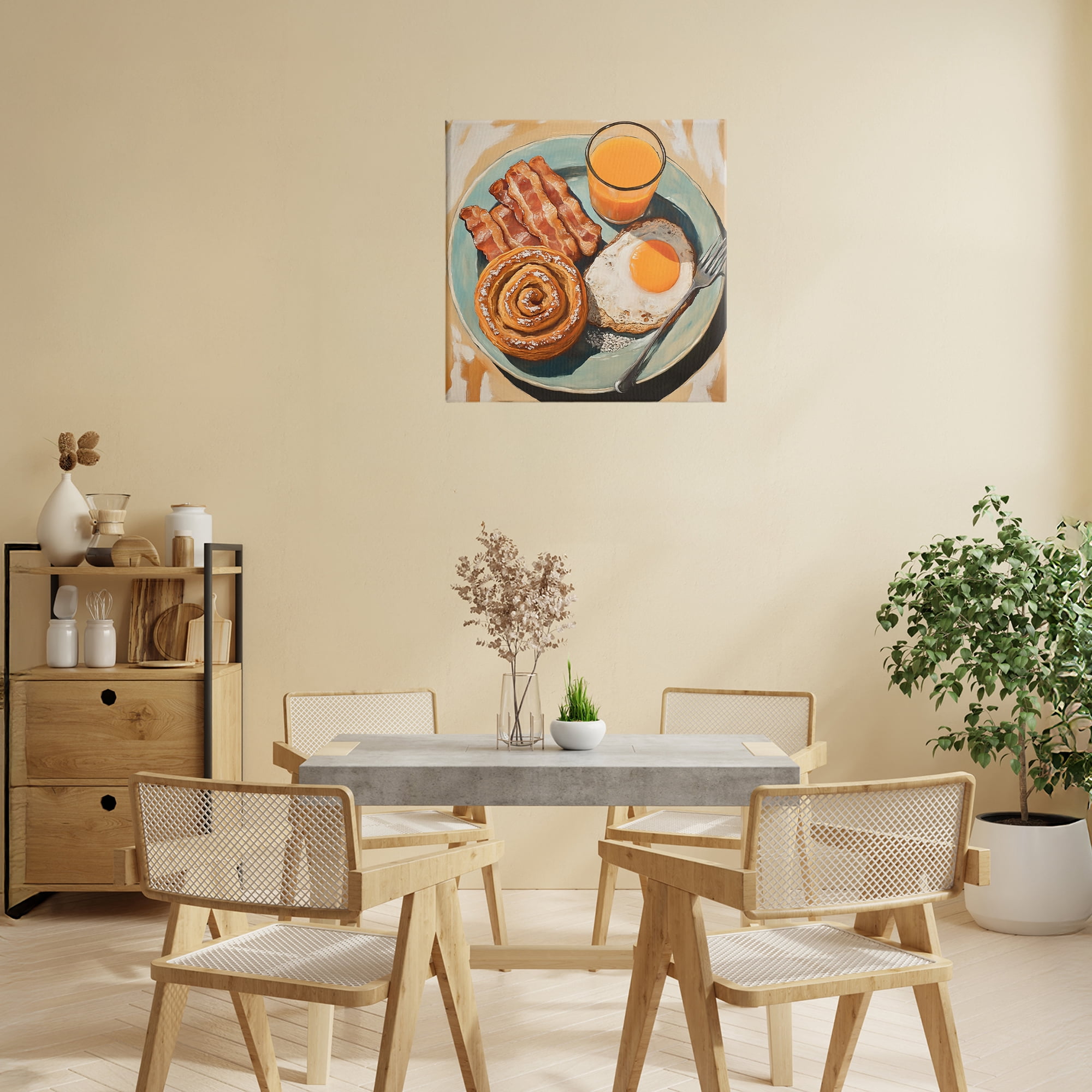 Stupell Industries Cinnamon Roll Breakfast Canvas Wall Art, design by Tina LeCour