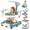 Dark Green, variant on HDUTNGISN 5-in-1 Green Adjustable Baby Walker with Wheels for Boys & Girls