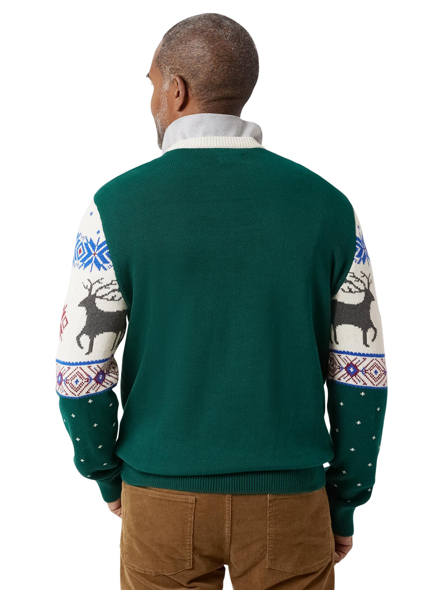 Chaps Men's & Big Men's Reindeer Crewneck Sweater - Walmart.com