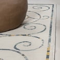 thumbnail image 6 of JONATHAN Y SAVANNAH 2 x 8 Runner Rug, Danae Filigree Scroll Machine-Washable Reversible - Cream/Navy, SVH100B-28, 6 of 9