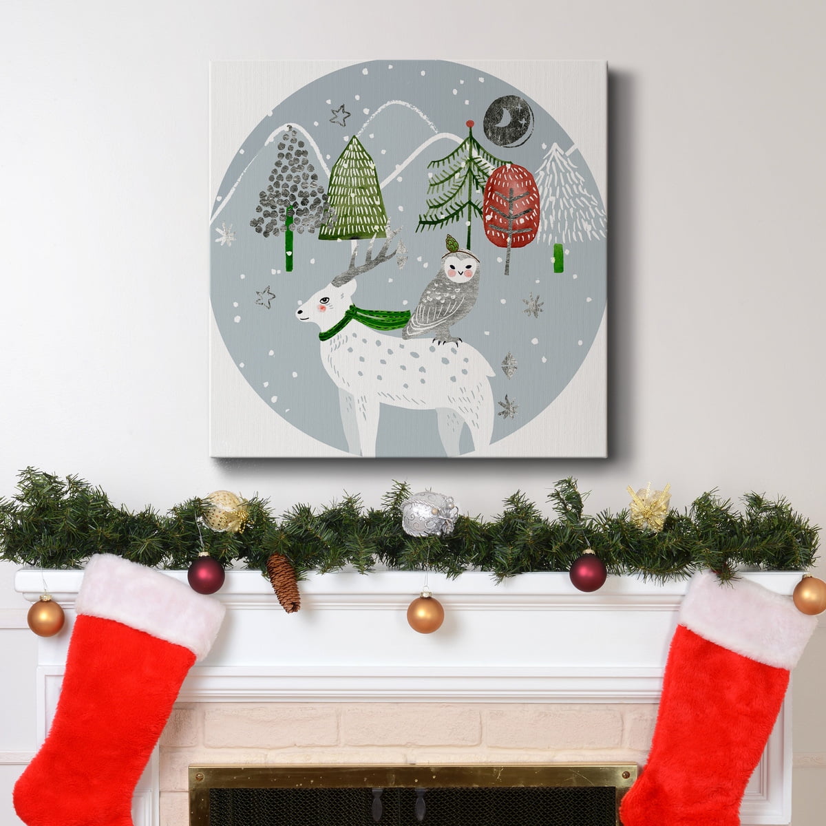 Stars and Snowflakes Collection C-Premium Gallery Wrapped Canvas - Ready to Hang