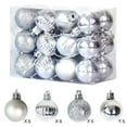 thumbnail image 4 of Hvmvliv Christmas Ornaments 24Pc 1.17inch Christmas Tree Decorations Xmas Balls Hanging Decor Plastic Shatterproof Electroplated Ornaments for Christmas Decoration Indoor Silver, 4 of 4