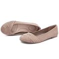 thumbnail image 2 of Ataiwee Women's Wide Width Flat Shoes, Classy Soft Round Toe Cross Line Design Ballet Flats.(2109002,TA/MF,10.5 Wide), 2 of 7