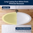 thumbnail image 6 of MEDUNJESS 73" Stone Resin Freestanding Bathtub, Solid Surface Matte White Free Standing Tub, 6 of 11