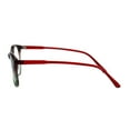 thumbnail image 3 of Round Keyhole Thin Plastic Horn Rim Tri-focal Progressive Reader Eyeglasses Red Green Stripe 1.75, 3 of 4