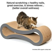 PetFusion Ultimate Cat Scratcher Pad Lounge & Bed For Cats, Reversible Infinity, Durable & Long Lasting, Gray