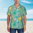 thumbnail image 4 of Daiia Happy Summer Hawaiian Shirt for Men Gentle Cotton Regular Short Sleeve Casual-3X-Large, 4 of 9