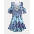 thumbnail image 1 of Camiseta Talla Extra Cuello Redondo Estampado 3D Rosegal Camisetas tallas grandes, 1 of 5