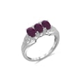thumbnail image 2 of JewelersClub Ruby Ring Birthstone Jewelry – 1.45 Carat Ruby 0.925 Sterling Silver Ring Jewelry – Gemstone Rings with Hypoallergenic 0.925 Sterling Silver Band, 2 of 4