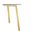 thumbnail image 5 of Tcbosik 51.2" Glass Dining Table, Modern Rectangular Table with Metal Legs, Simplistic Kitchen Table for Home Office, Gold, 5 of 5