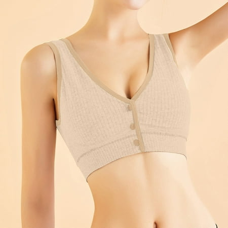 Pavied Nursing Bras Push Up Bra Seamless Bras Women s Unrestrained Interpretation 3D Support Structure Comfortable Package Double Gather Anti Sagging Breast Bra Feelingirl Bra Womens Bras Beige 2XL