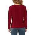 thumbnail image 3 of Otqutp 5-14 Years Girls Long Sleeve T Shirts Kids Fall Fashion Tops Crewneck Basic Tees Girls Shirts Cotton T-Shirts Loose Tunic Tops (a-Wine,9-10 Years), 3 of 8