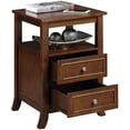 thumbnail image 3 of Pemberly Row End Table Nightstand Bedside Square in Wood - Espresso, 3 of 3