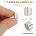 thumbnail image 3 of Uxcell Aluminum Crimping Loop Sleeve, Wire Rope Stop Sleeve Round Crimp Ferrules for Wire Rope and Cable 3/16"(5mm), 3 of 7