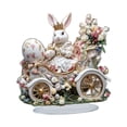 thumbnail image 3 of Tablero decorativo con forma de huevo de conejo de Pascua en 2D con base para centro de mesa. Estilo F, 3 of 9