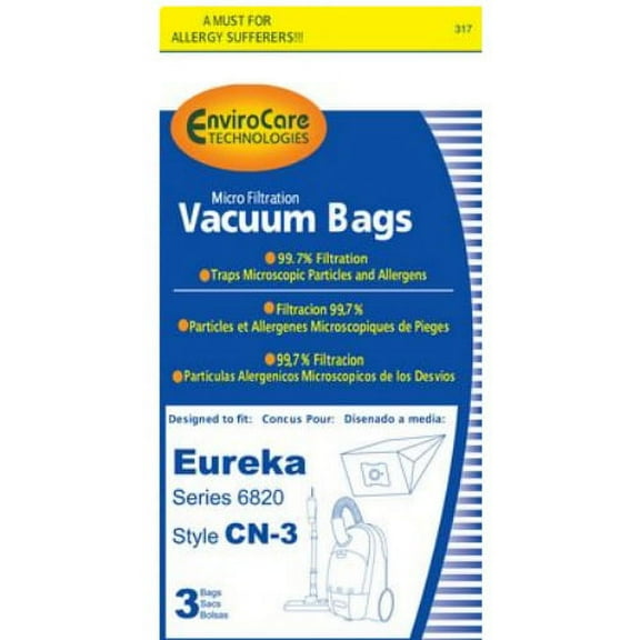 EnviroCare Style CN-3 Replacement Vacuum Bag for Eureka 61990A / 317 (1 Pack)