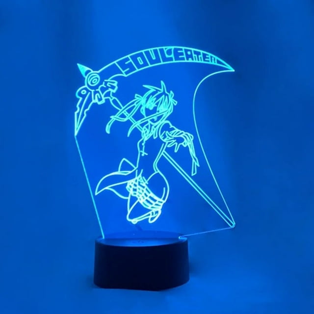 Lámpara LED de ilusión 3D con luz nocturna Souls Eaters Anime